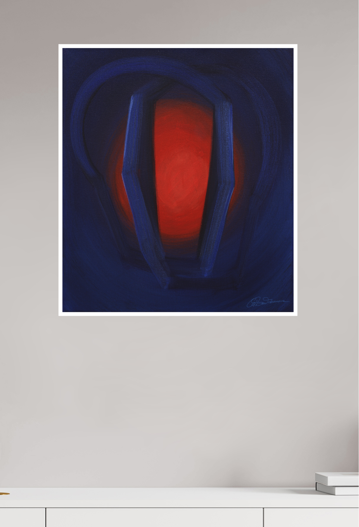60 x 68,5 cm, Papier ohne Rahmen Selbst-Begegnung