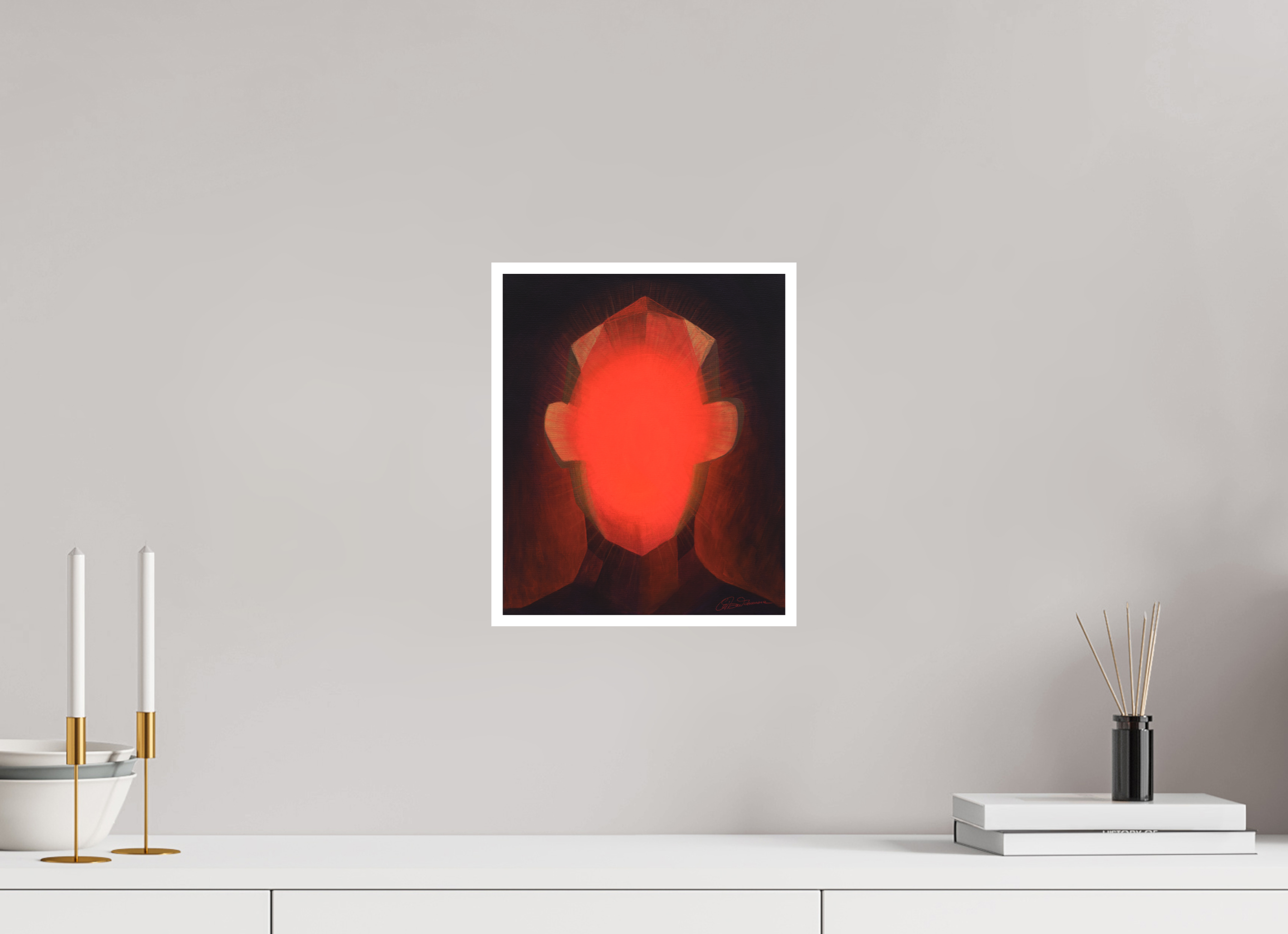 25 x 30,2 cm, Papier ohne Rahmen Innere Sonne