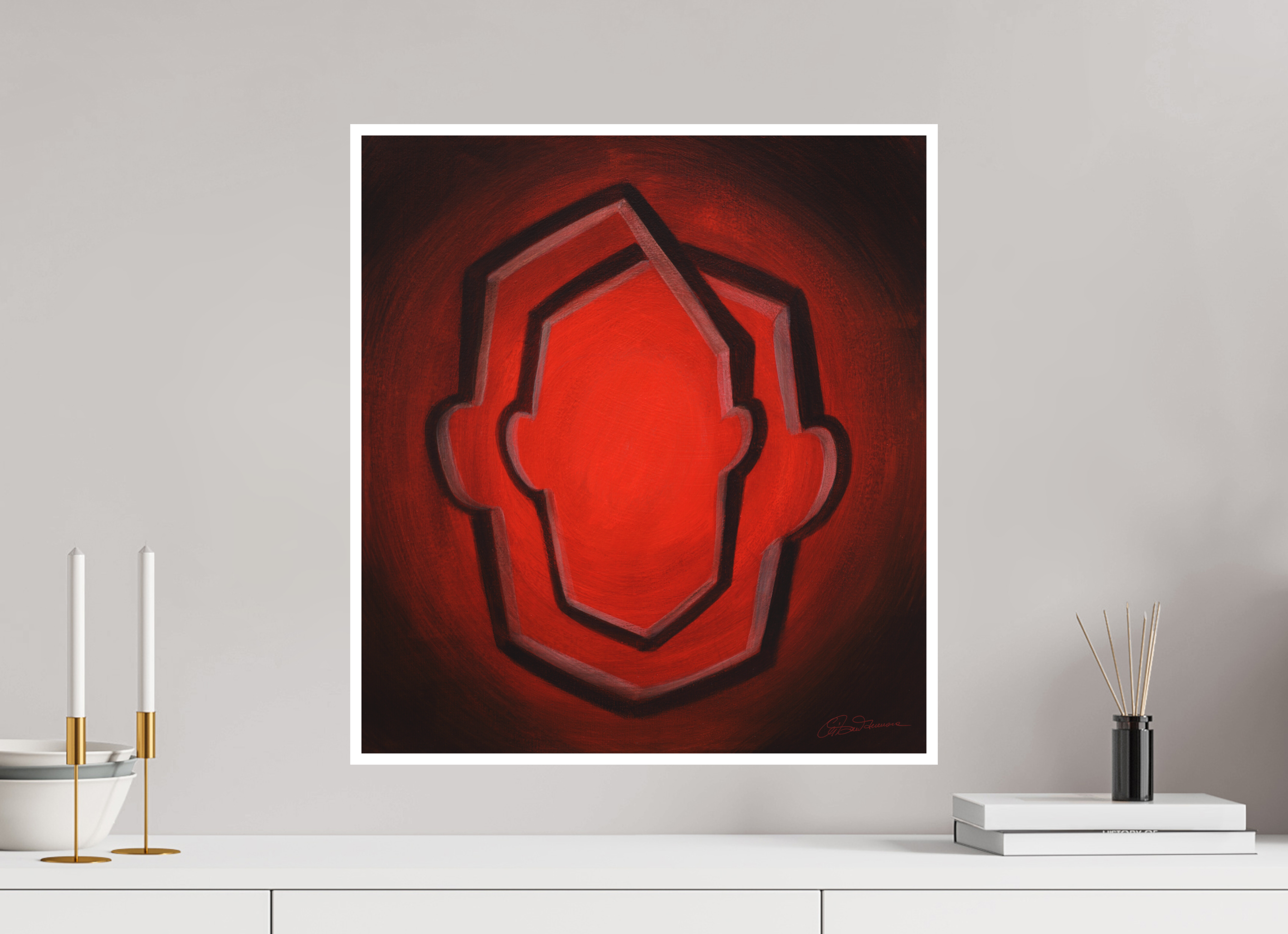 50 x 54,7 cm, Papier ohne Rahmen Selbst-Bild. Die unendliche Wandlung