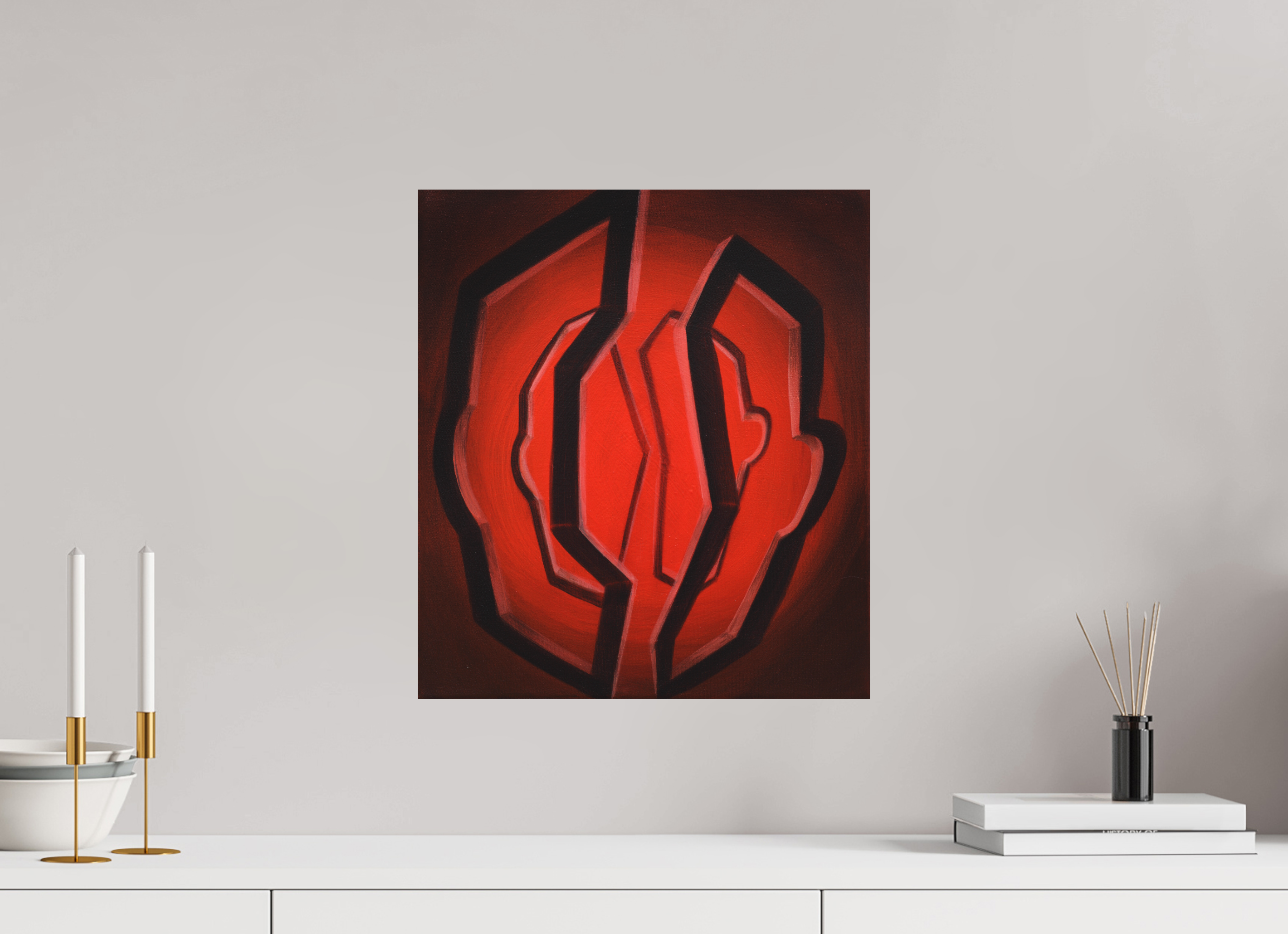 40 x 45,1 cm, Fine Art Print ohne Rahmen Selbst-Bild. Zwei Portale eines Selbst