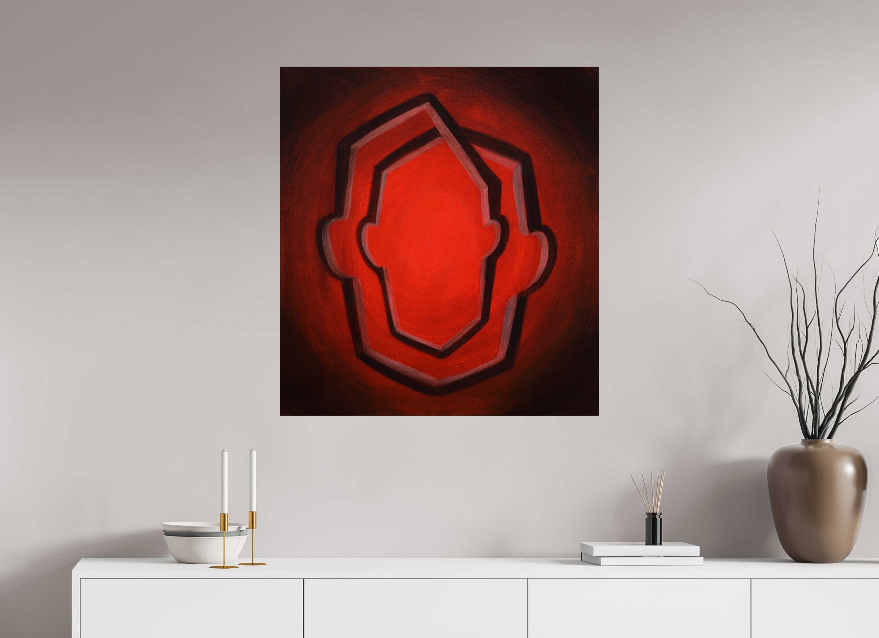 80 x 87,5 cm, Fine Art Print auf Metal infinity Self – unendliches Ich