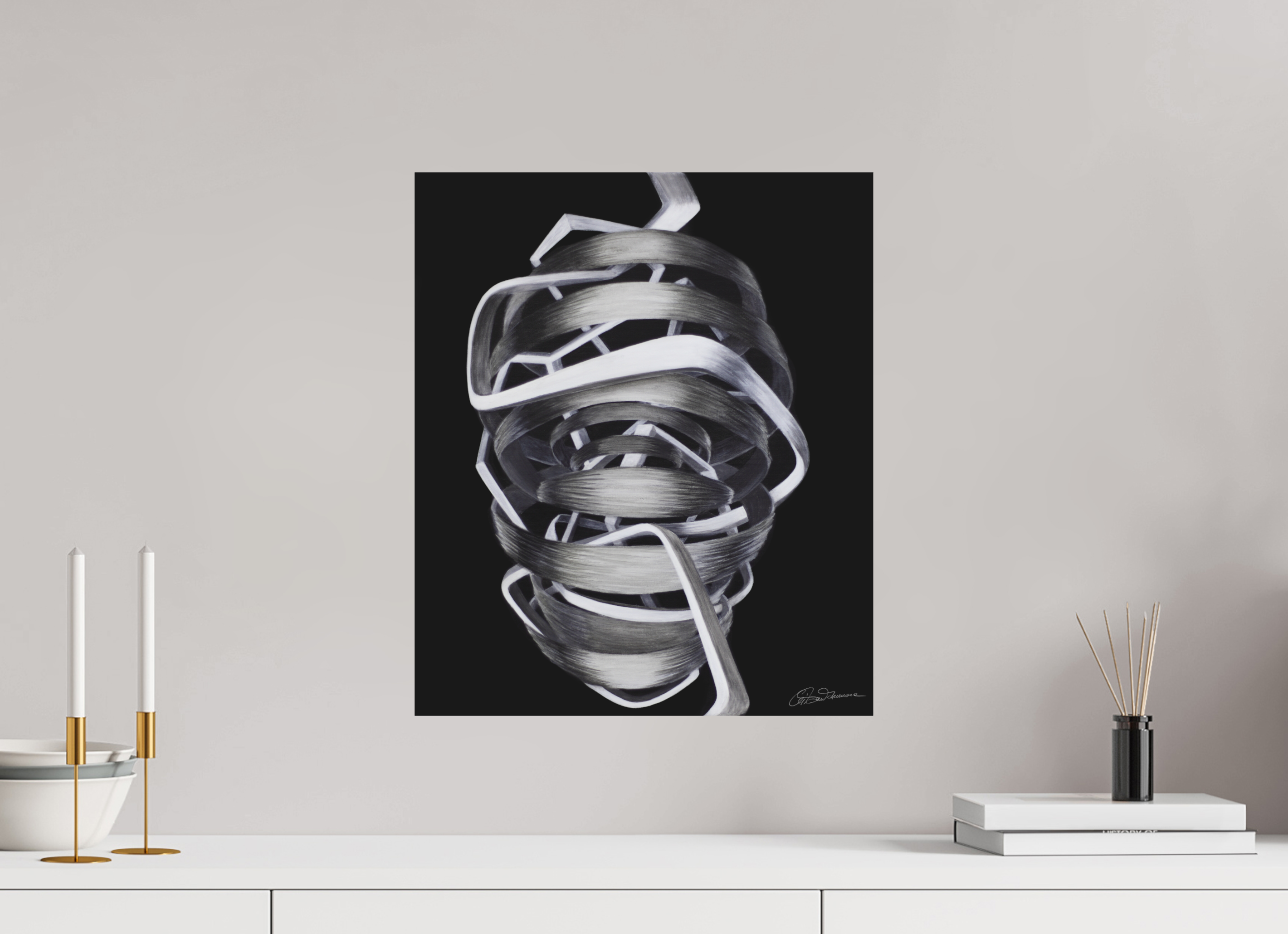 40 x 47,4 cm, Alu-Dibond mit Aufhängung Architektur des Bewusstseins - Innerer Pfad