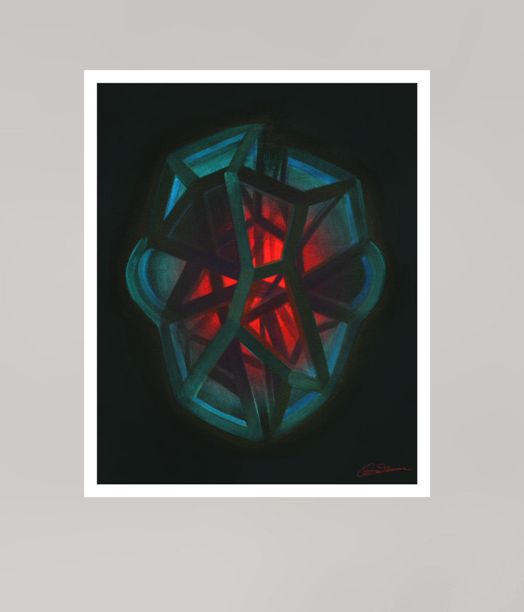 25 x 31,3 cm, Papier ohne Rahmen Innere Geometrie