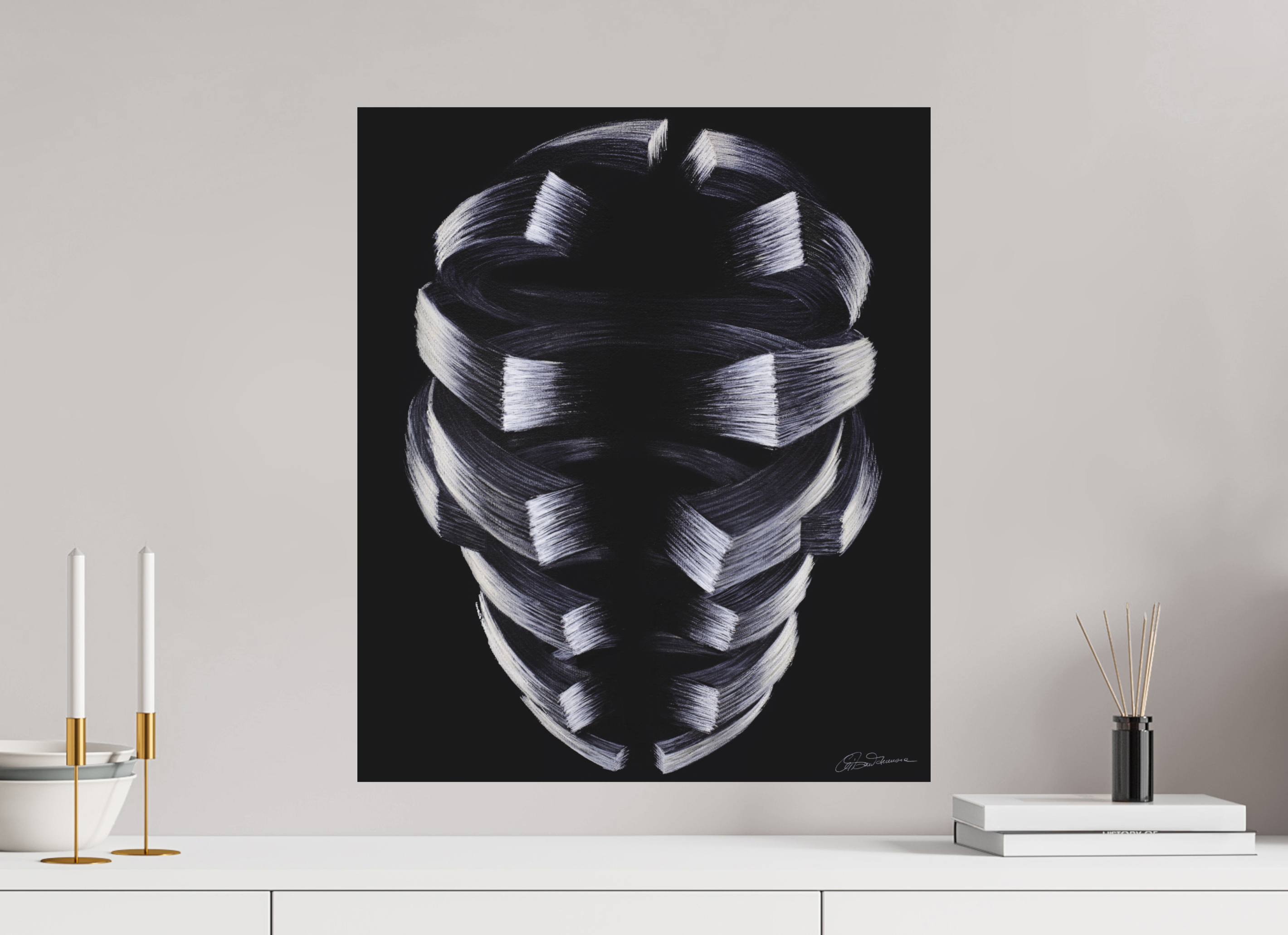 50 x 58,8 cm, Alu-Dibond mit Aufhängung Denken und Fühlen