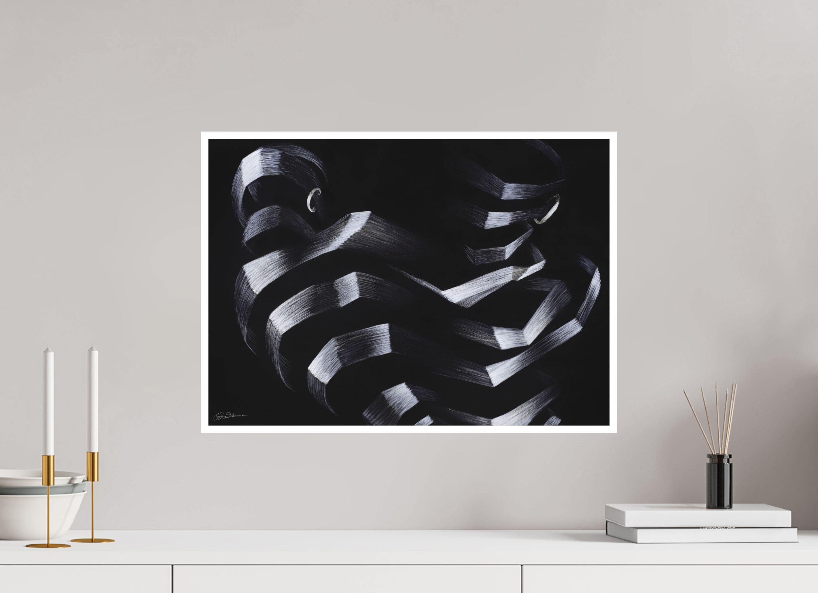 55,9 x 40 cm, Papier ohne Rahmen Duell & Duett