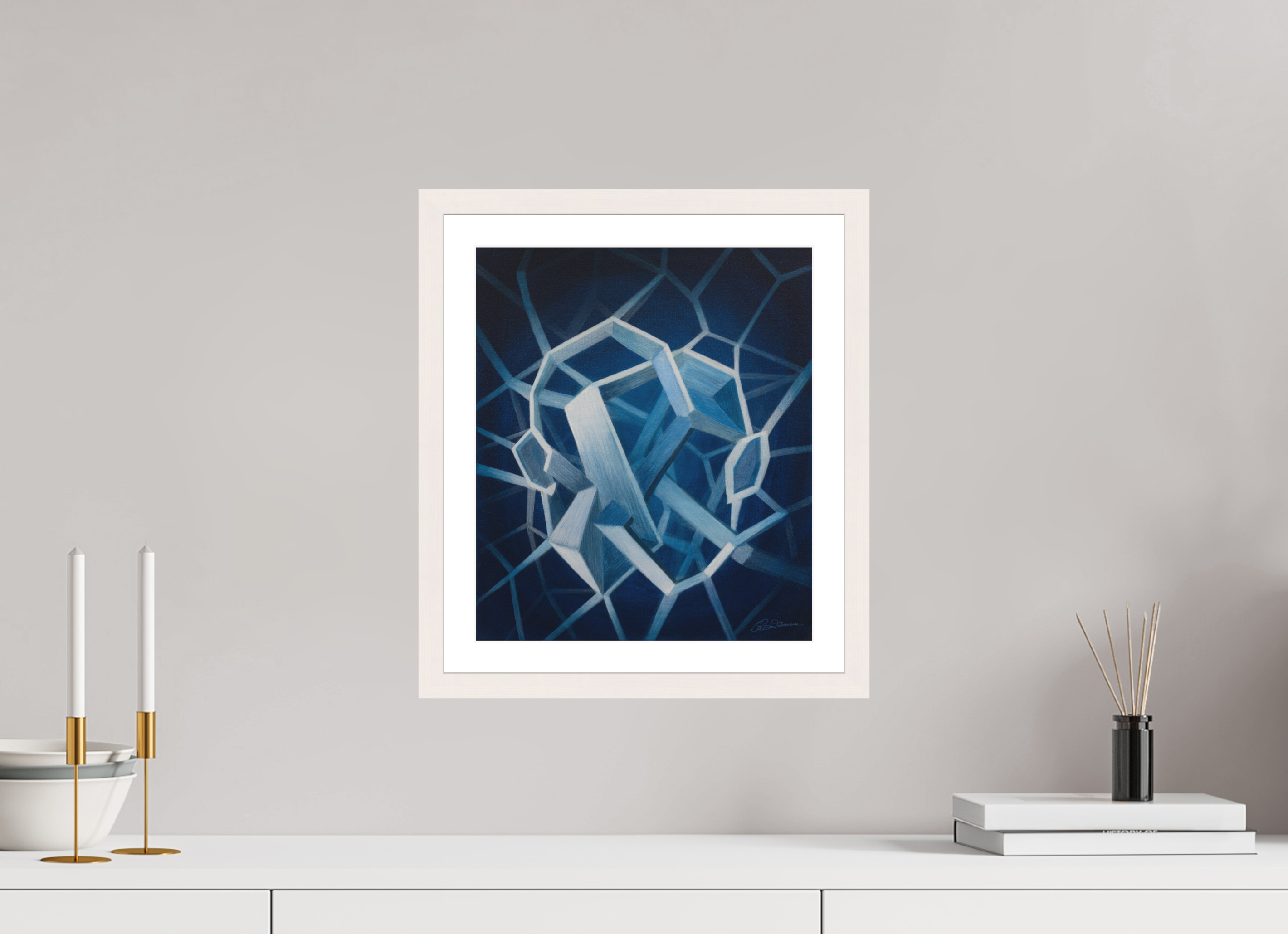 30 x 35 cm, Papier mit Holzrahmen | weiß | Museumsglas Architektur der Zweisamkeit