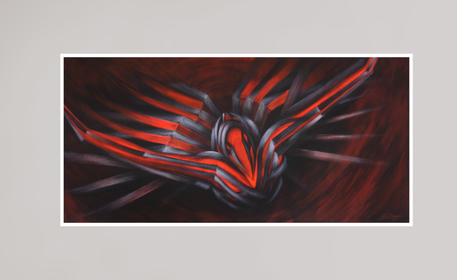 104,1 x 50 cm, Papier ohne Rahmen Aufstieg des Phönix