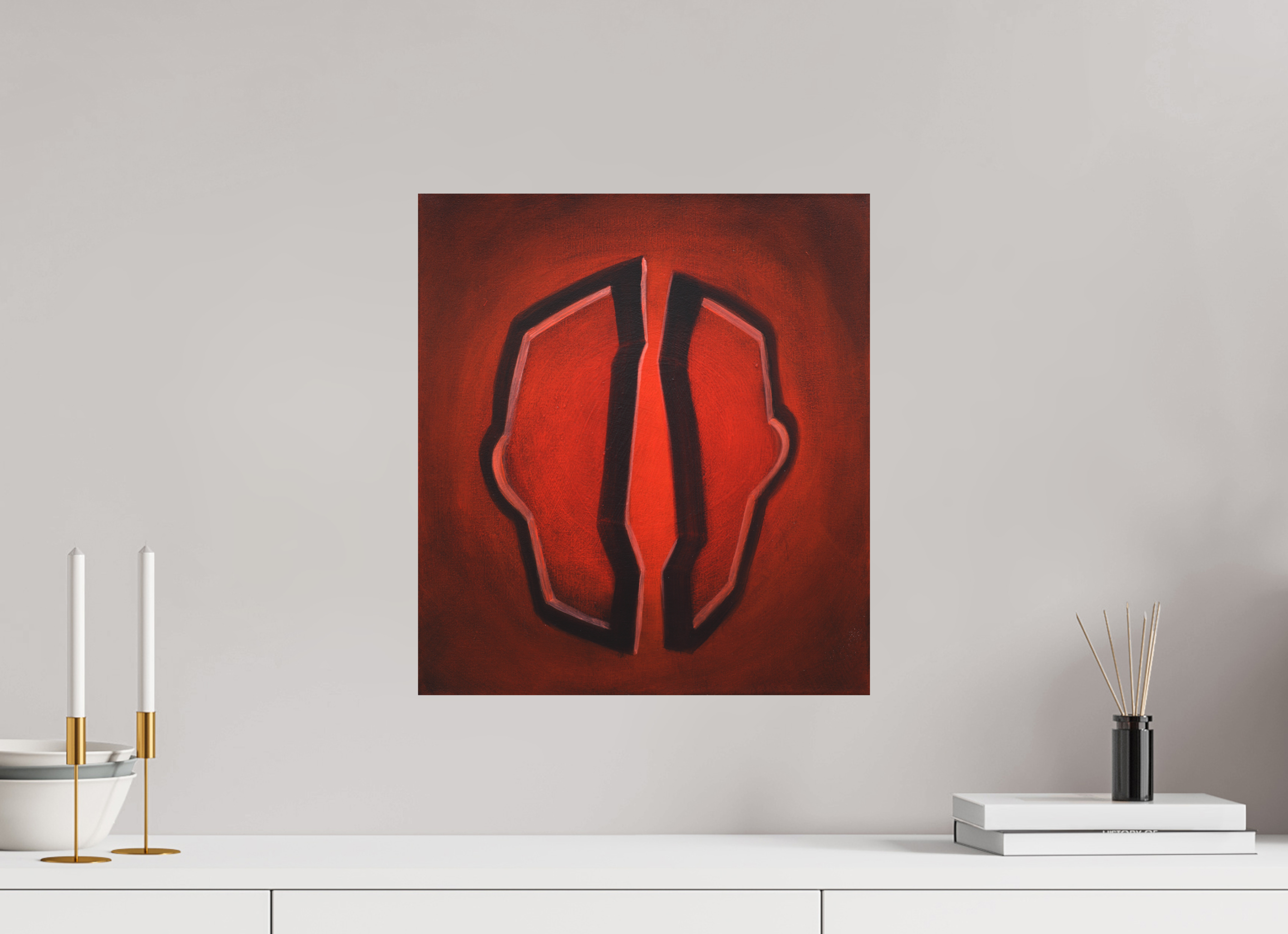 40 x 44,4 cm, Fine Art Print ohne Rahmen Selbst-Bild. Der Moment der Öffnung