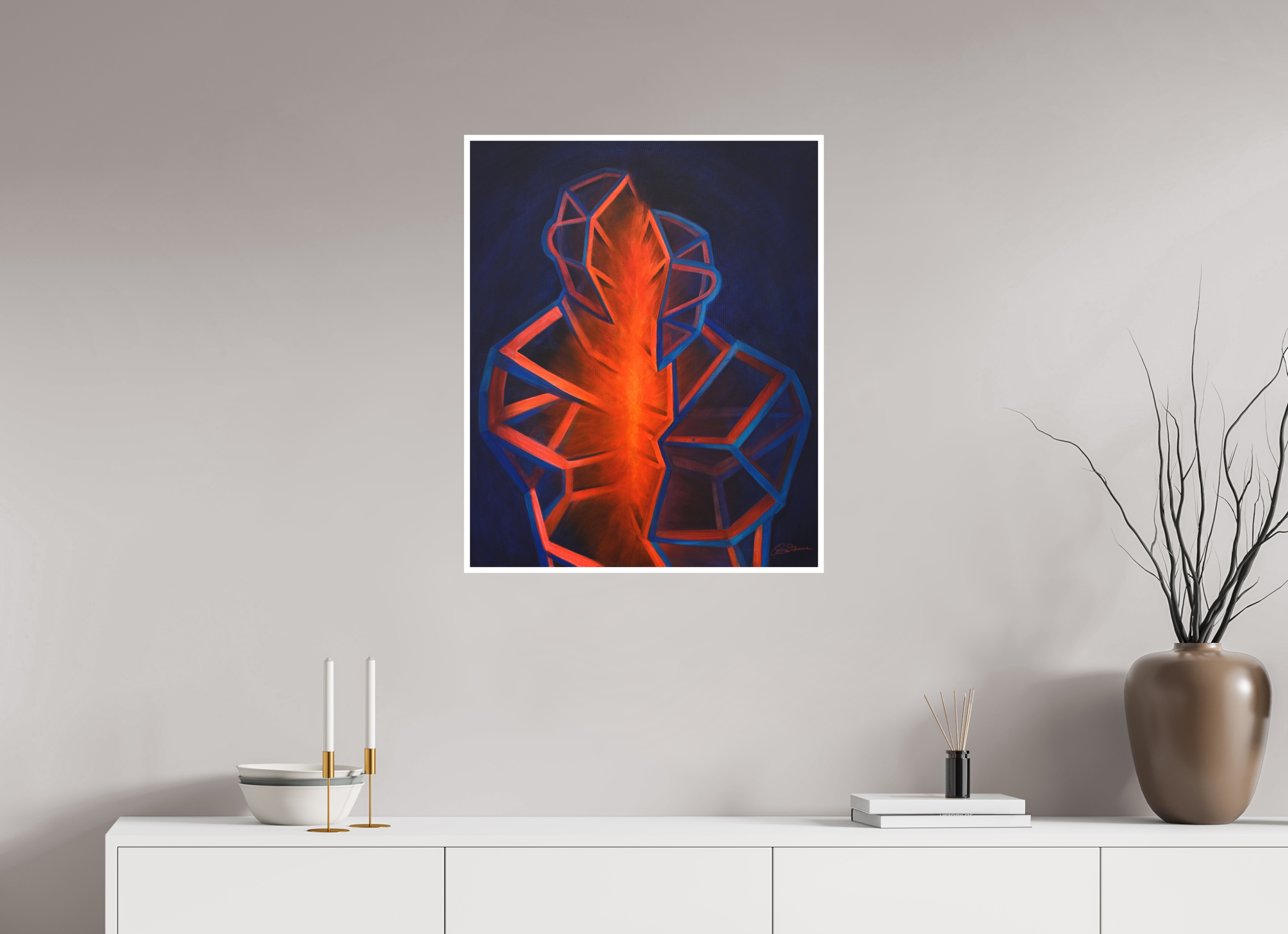 60 x 73,5 cm, Papier ohne Rahmen Gemeinsame Mitte