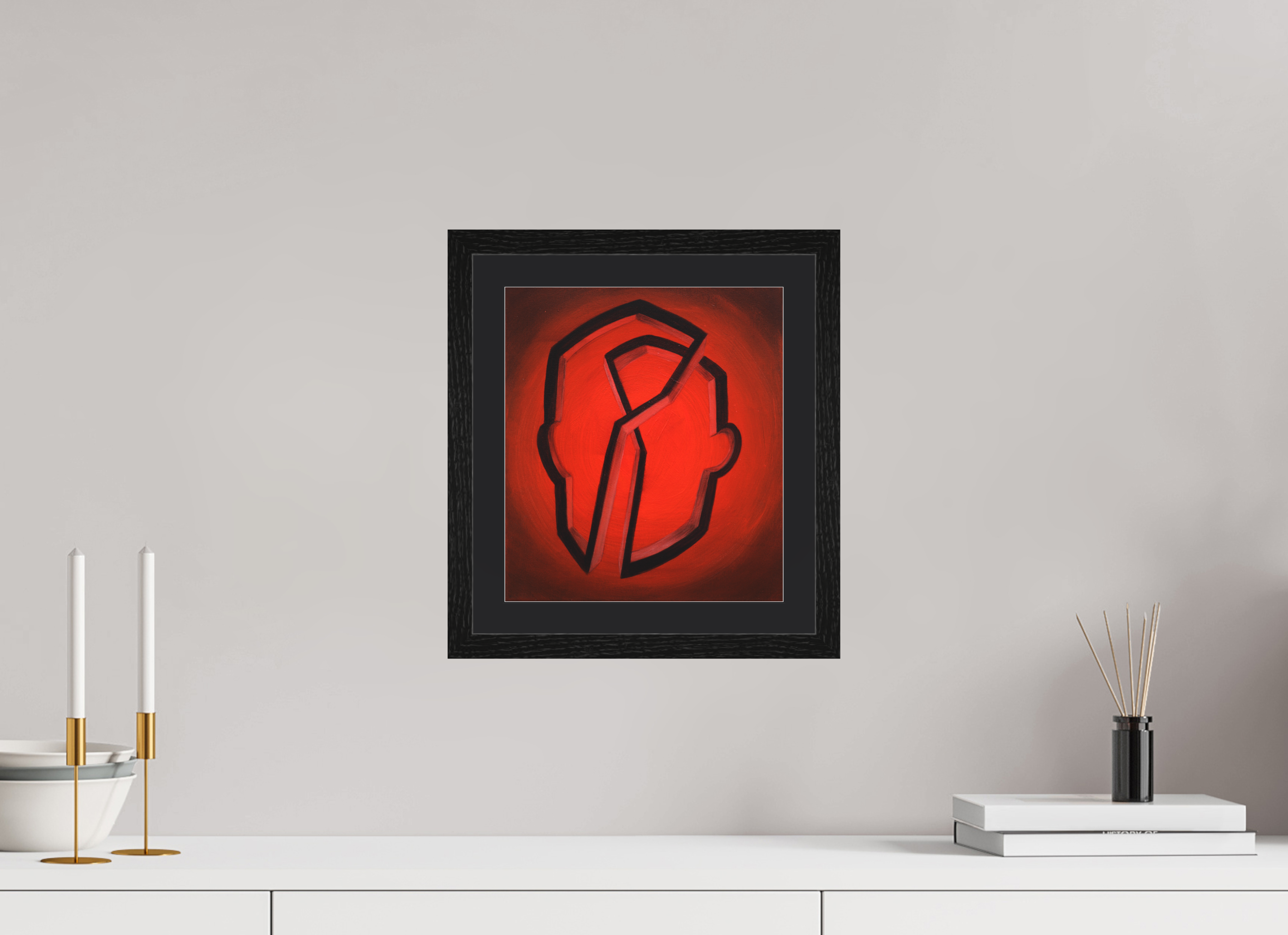 25 x 28,1 cm, Foto Papier schwarzes passapartout und schwarzer rahmen Geistige Architektur arbeitstitel