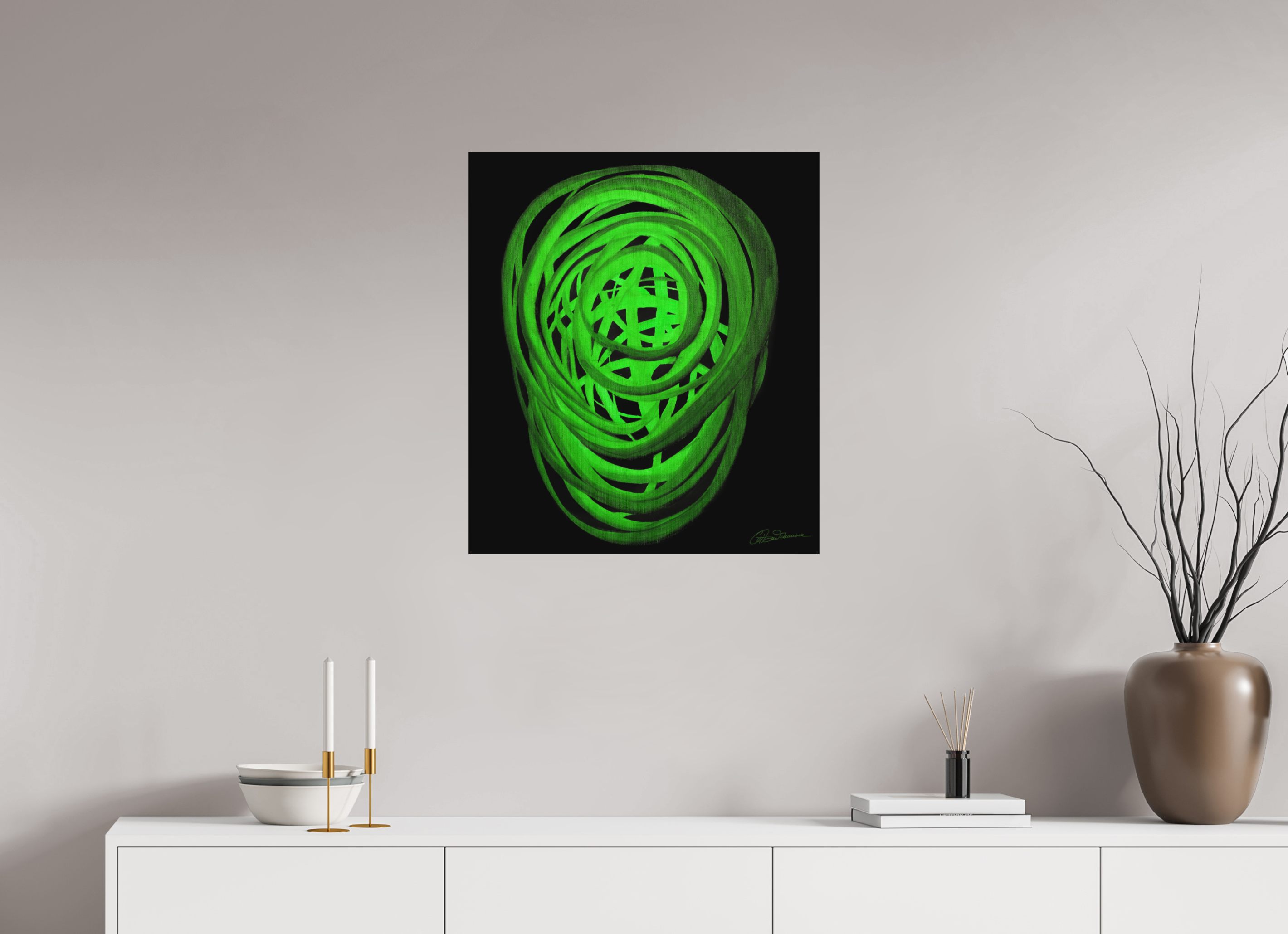 60 x 68,8 cm, Alu-Dibond mit Aufhängung Erde – Innerer Sproß | Frühling