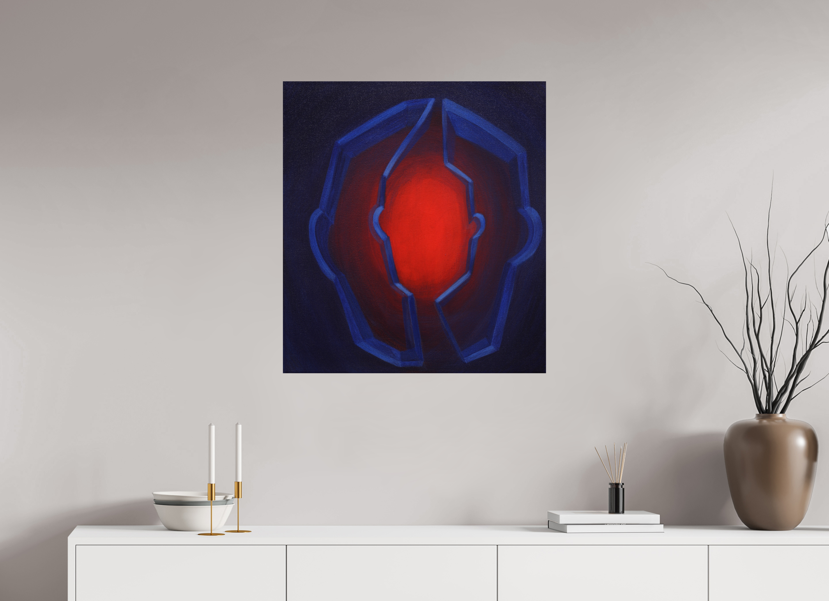 70 x 77,7 cm, Fine Art Print auf Metal Selbst-Bild. Innerer Kern