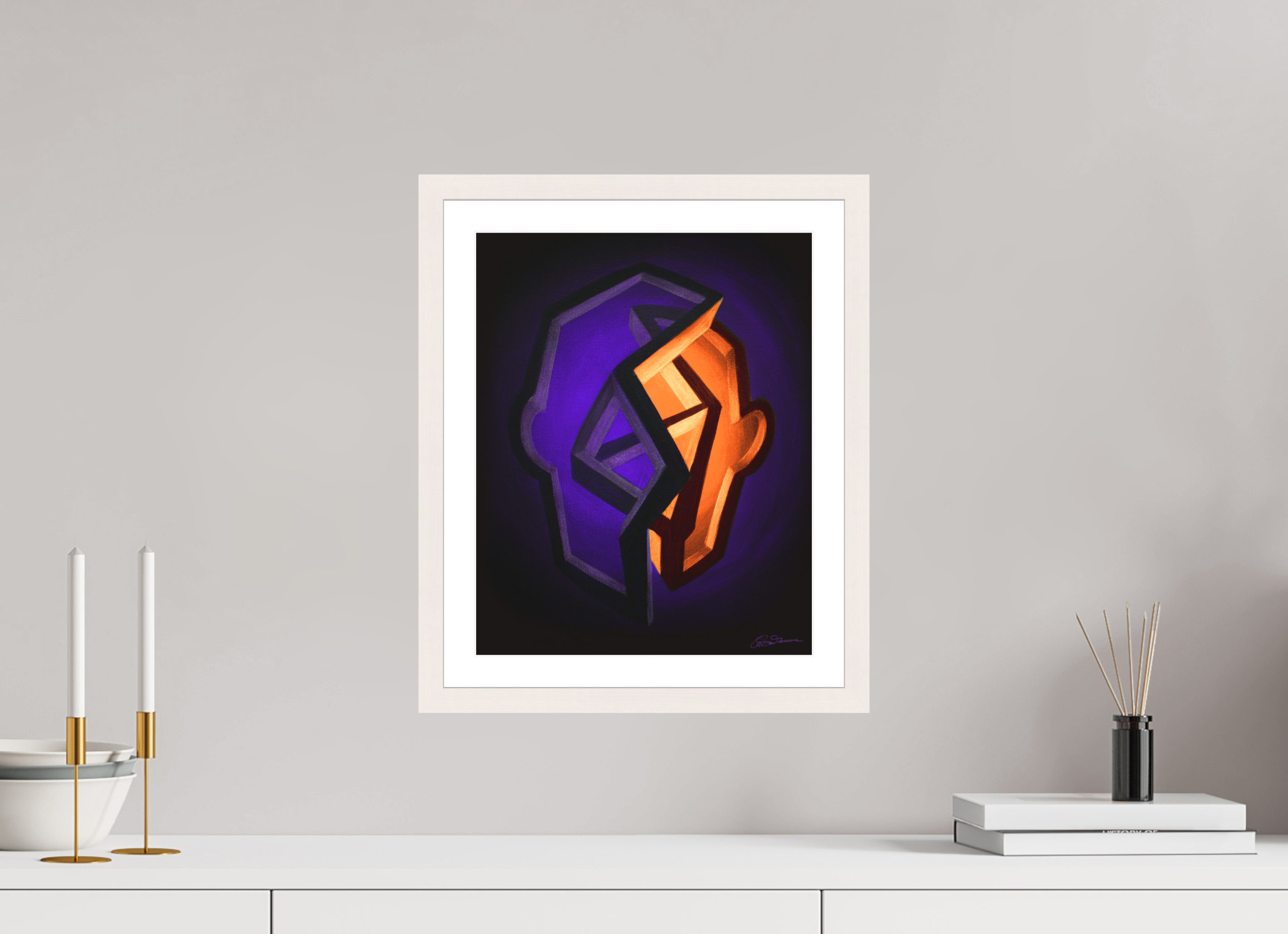 30 x 37,5 cm, Papier mit Holzrahmen | weiß | Museumsglas Blütezeit | Übergang in die Fülle