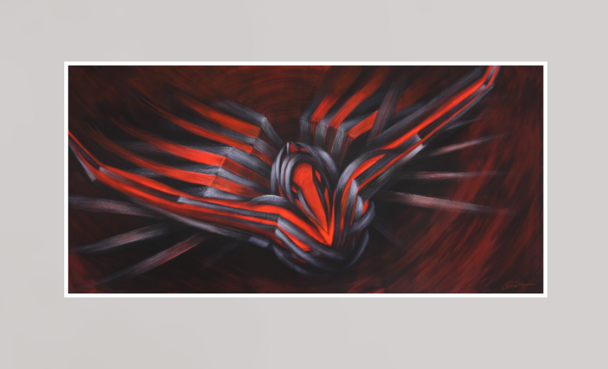124,9 x 60 cm, Papier ohne Rahmen Aufstieg des Phönix