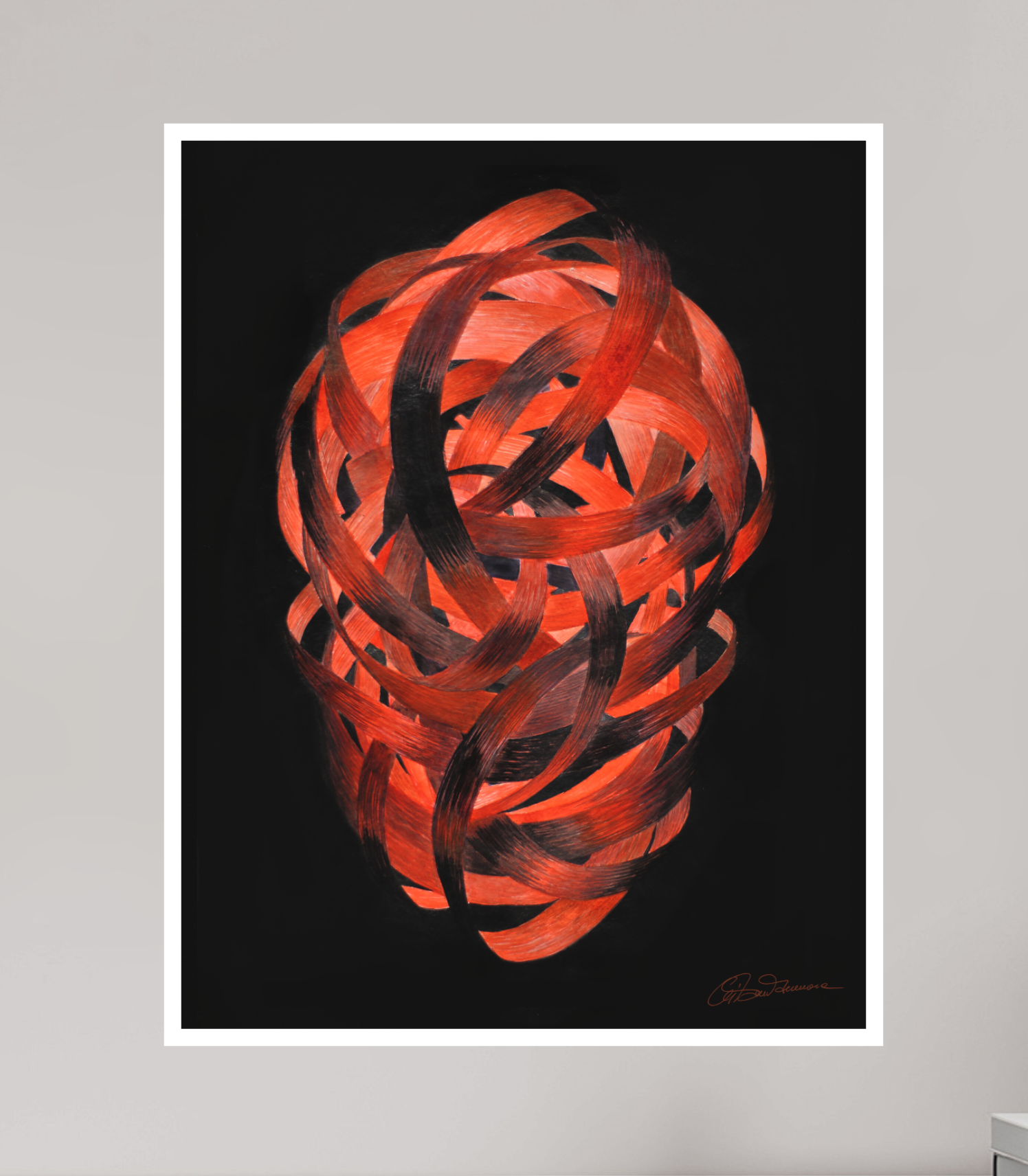 40 x 51,9 cm, Papier ohne Rahmen Glutbahnen