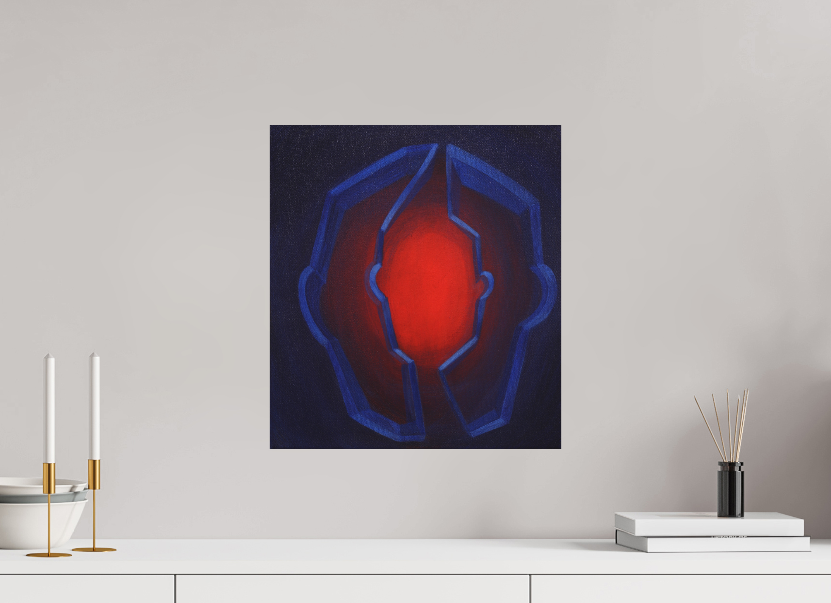 40 x 44,4 cm, Fine Art Print ohne Rahmen Selbst-Bild. Innerer Kern