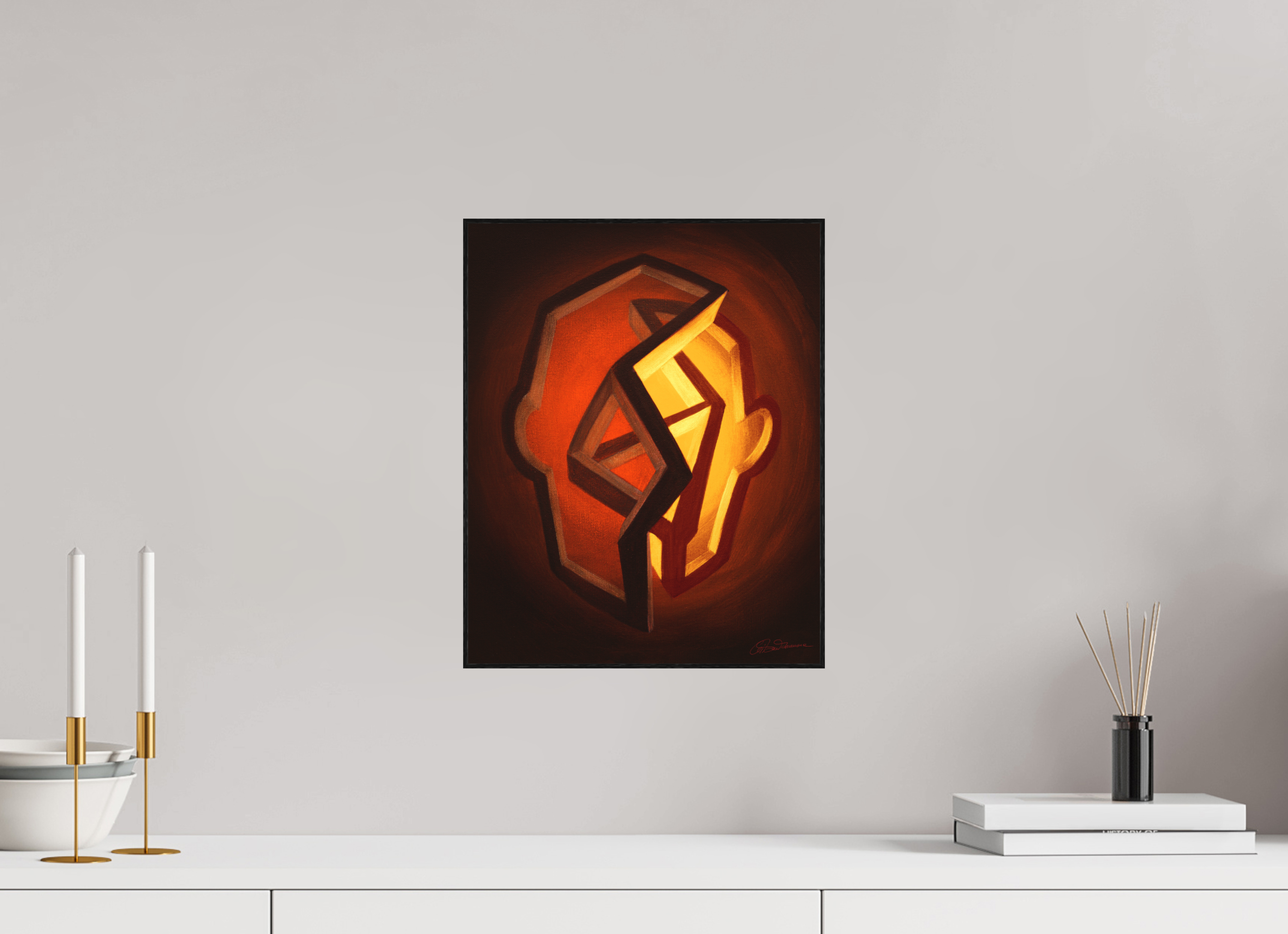 30 x 37,5 cm, Alu-Dibond mit Holzrahmen, schwarz Hochsommer | Höhepunkt