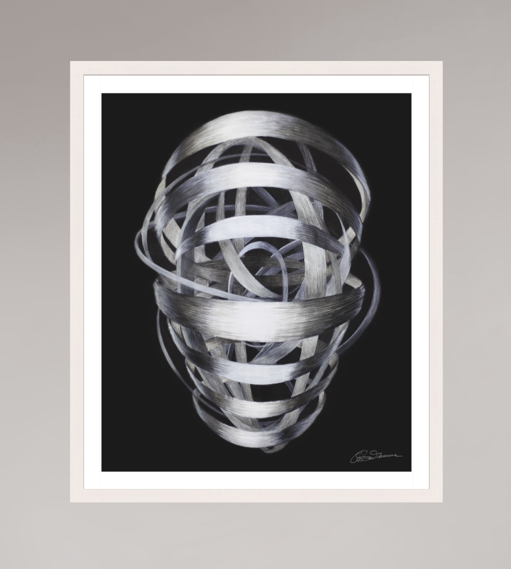 50 x 60,9 cm, Kunstdruck auf Papier mit Holzrahmen, weiß Architektur des Bewusstseins