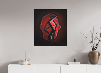 70 x 77,9 cm, Alu-Dibond mit Holzrahmen, schwarz Selbst-Bild. Fort-Schritt