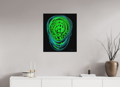 60 x 68,8 cm, Alu-Dibond mit Holzrahmen, schwarz Frühling | Aufbruch