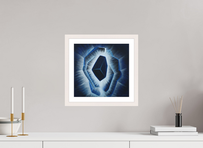 31,2 x 30 cm, Papier mit Holzrahmen | weiß | Museumsglas Der innere Durchbruch – Erwachen