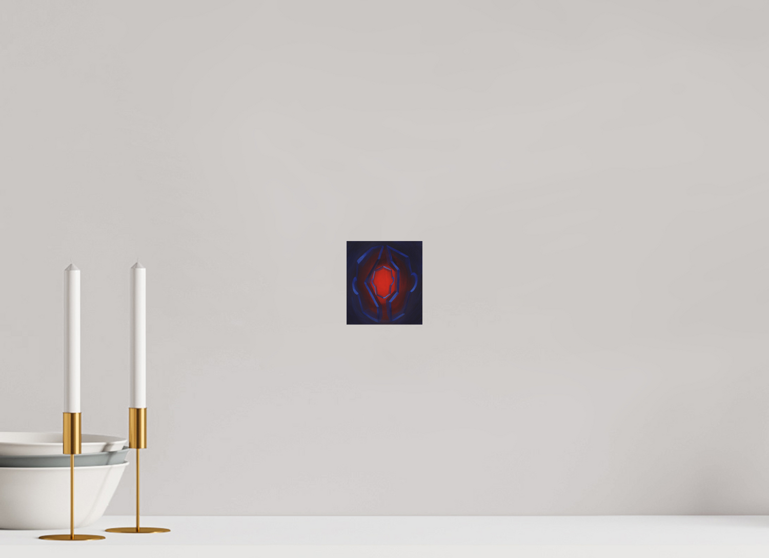 10 x 11 cm, Fine Art Pigmentdruck hinter Acrylglas Selbst-Bild. Innerer Übergang