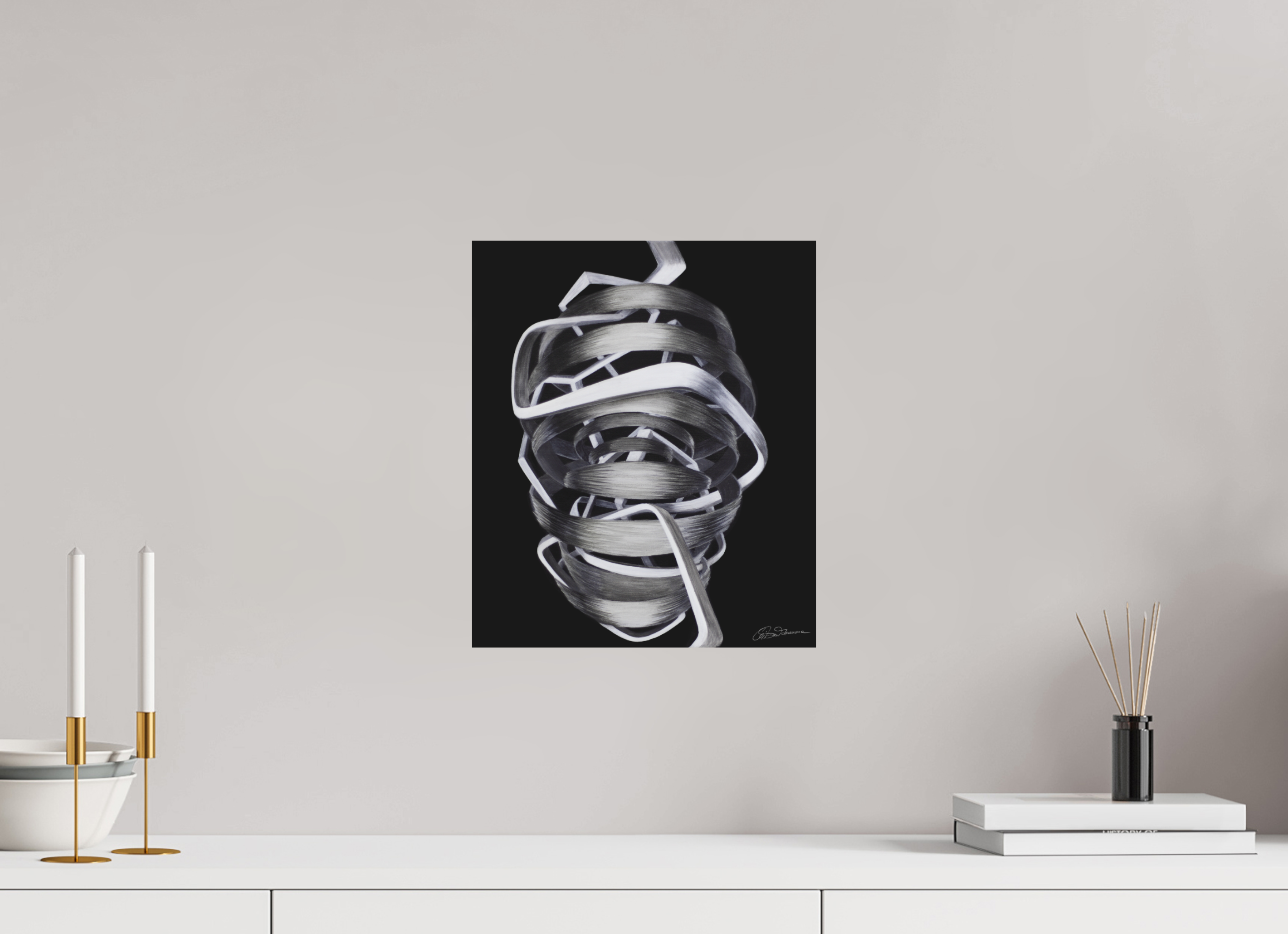 30 x 35,5 cm, Alu-Dibond mit Aufhängung Architektur des Bewusstseins - Innerer Pfad