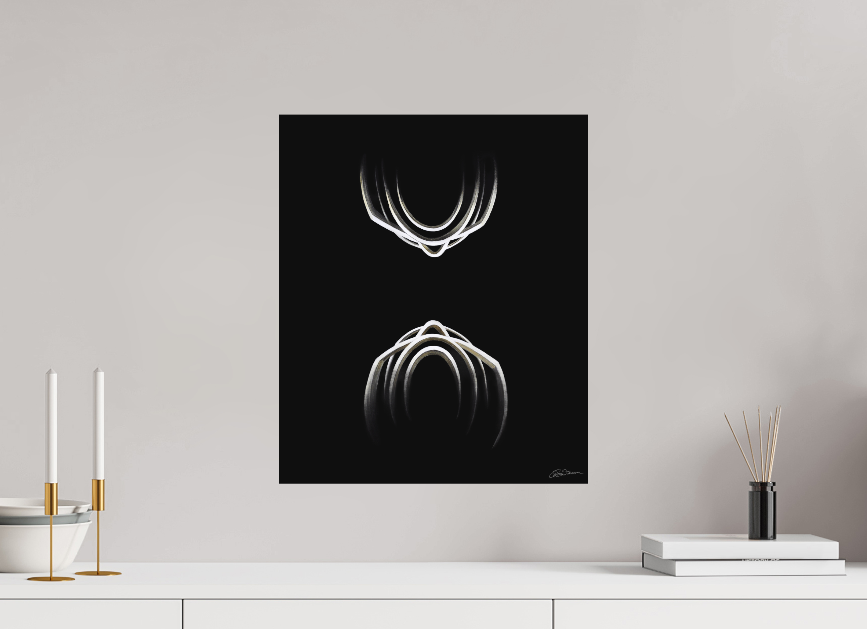 40 x 47,8 cm, Kunstdruck auf Alu-Dibond mit Aufhängung Selbstbegegnung