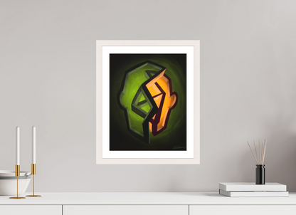 30 x 37,5 cm, Papier mit Holzrahmen, weiß Frühling – Erwachen