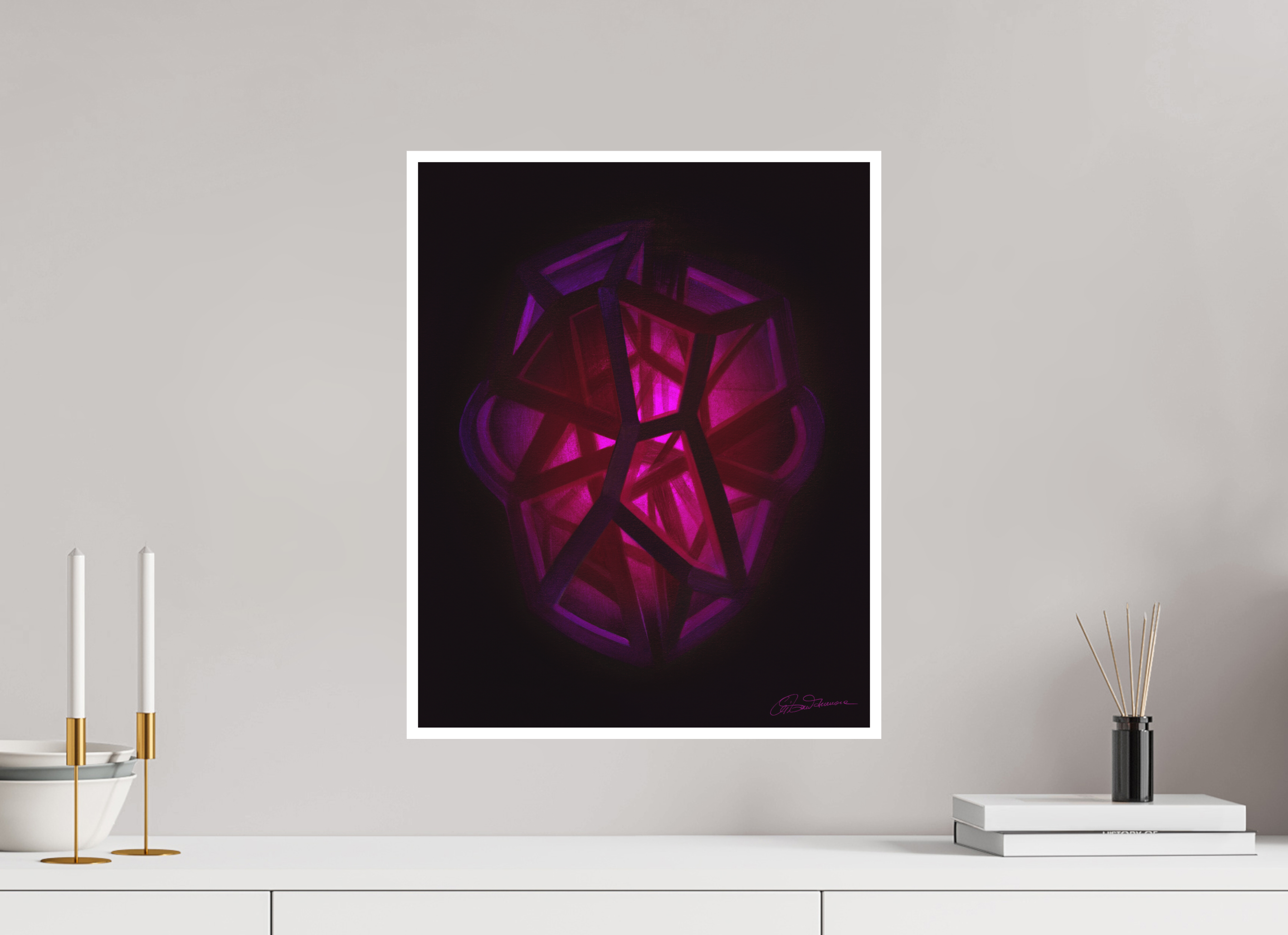 40 x 50 cm, Papier ohne Rahmen Innere Geometrie