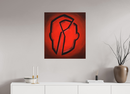 70 x 78,8 cm, Alu-Dibond-Druck mit Aufhängung Selbst-Bild. Zwei Seiten ein Selbst