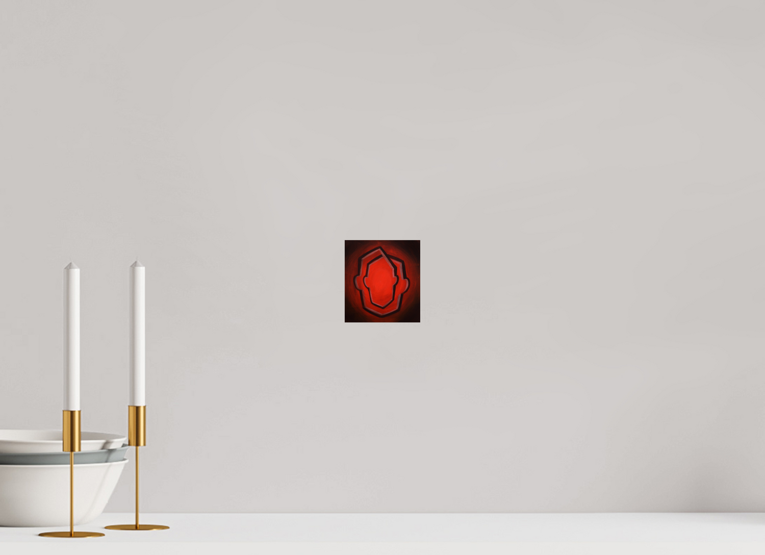 10 x 10,9 cm, Fine Art Print auf Metal Selbst-Bild. Die unendliche Wandlung des Ich