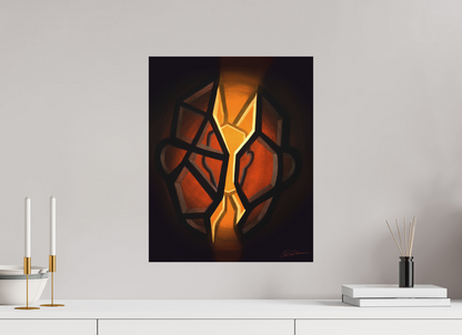 40 x 50 cm, Kunstdruck auf Alu-Dibond mit Aufhängung Selbst-Bild. Schale und Kern