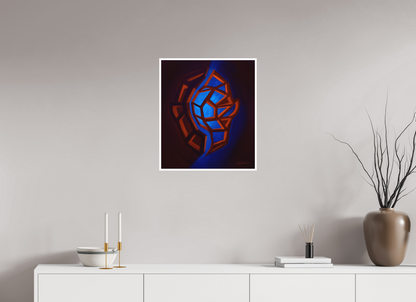 50 x 57,9 cm, Papier ohne Rahmen Innere Tektonik – Feuer &amp; Luft