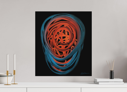 50 x 57,3 cm, Alu-Dibond mit Aufhängung Feuer &amp; Wasser | Spätsommer