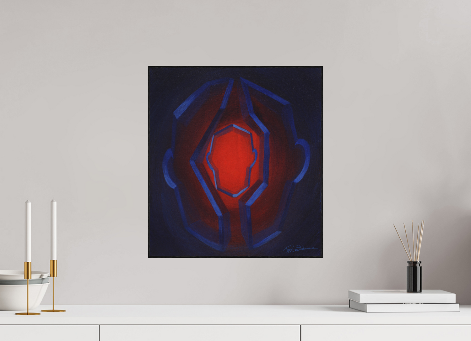 40 x 44 cm, Alu-Dibond mit Holzrahmen, schwarz Inneres Kind