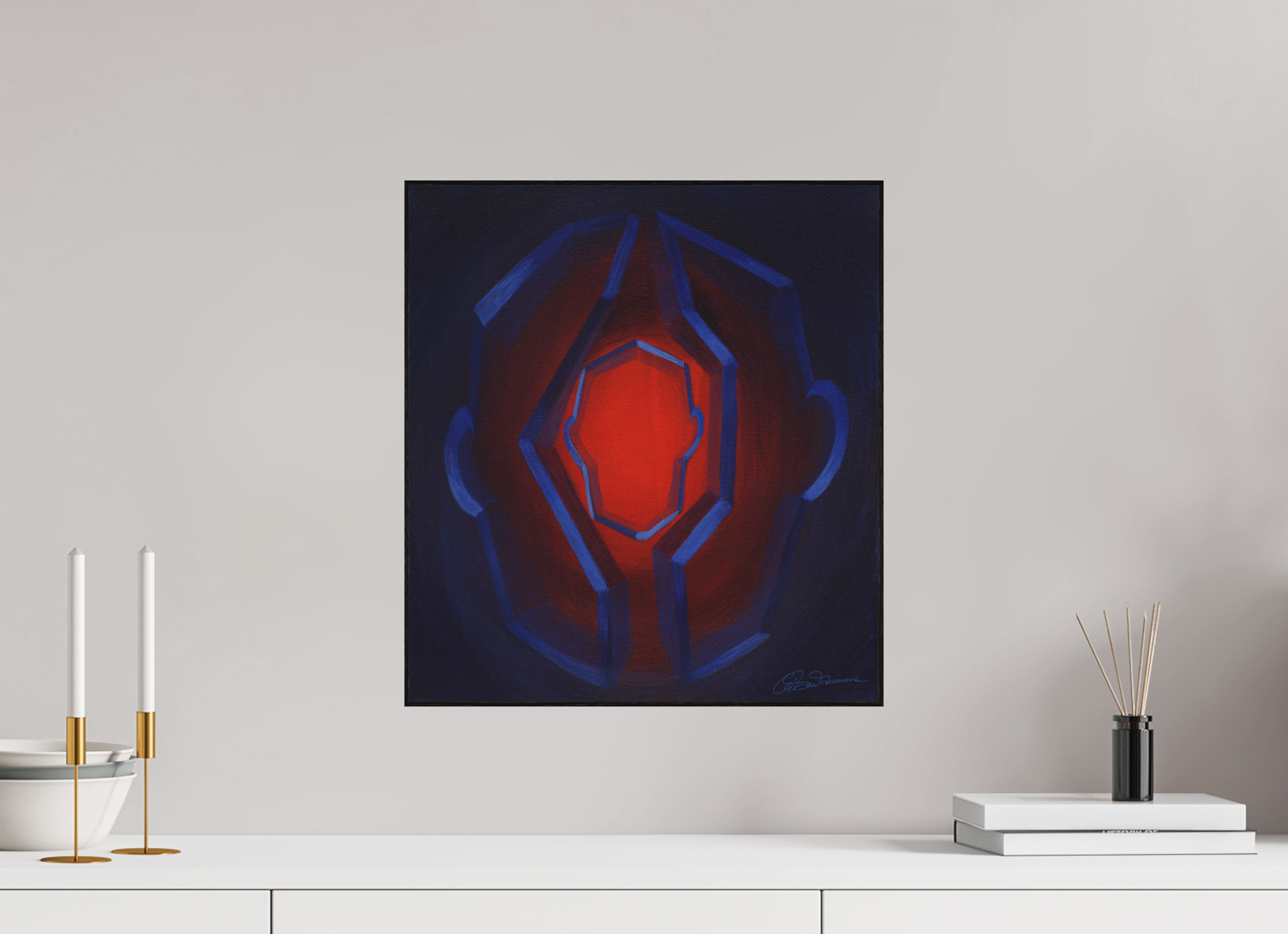 40 x 44 cm, Alu-Dibond mit Holzrahmen, schwarz Inneres Kind