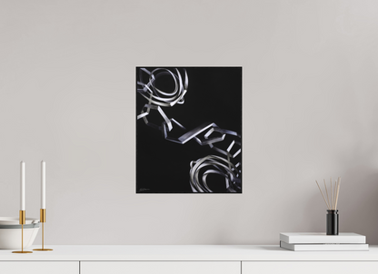 30 x 36 cm, Alu-Dibond mit Holzrahmen, schwarz Zusammen hängen