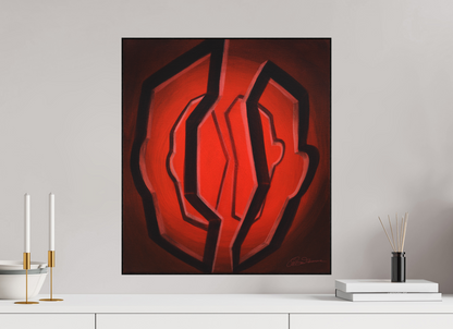 50 x 56,5 cm, Kunstdruck auf Alu-Dibond  mit Holzrahmen Selbst-Bild. Portale eines Selbst