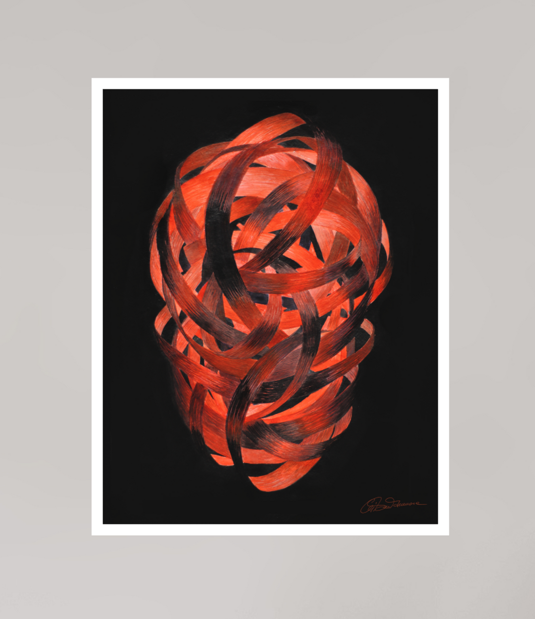 30 x 38,9 cm, Papier ohne Rahmen Glutbahnen