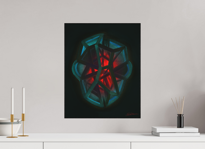 40 x 50 cm, Alu-Dibond mit Holzrahmen, schwarz Innere Geometrie