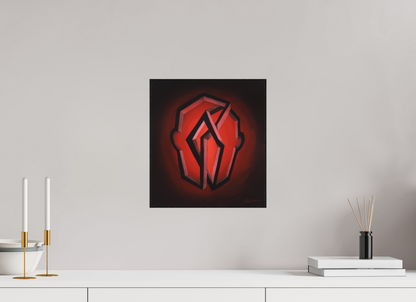 30 x 33,1 cm, Alu-Dibond mit Holzrahmen, schwarz Selbst-Bild. Innere Architetkur