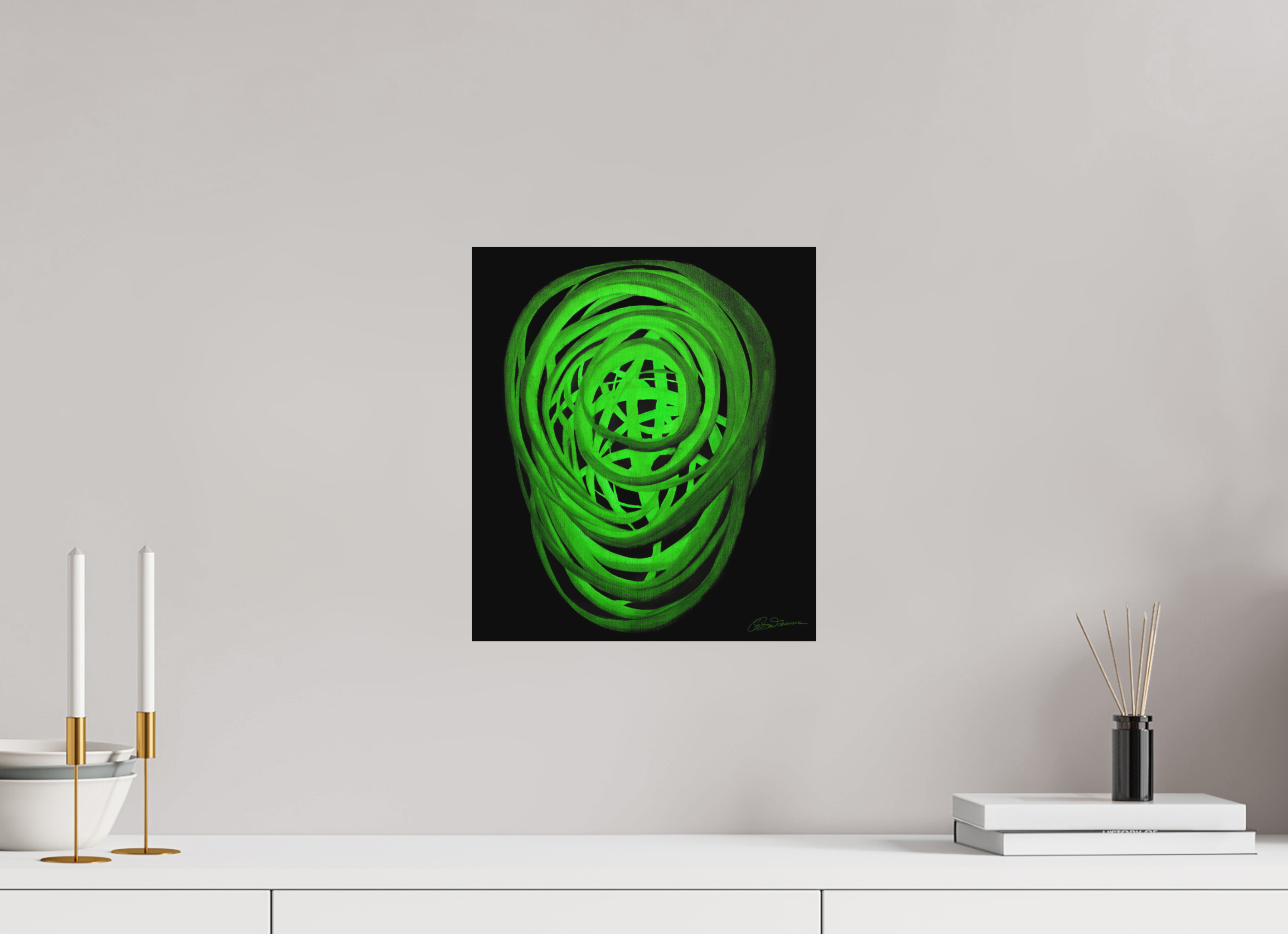 30 x 34,4 cm, Alu-Dibond mit Aufhängung Erde – Innerer Sproß | Frühling