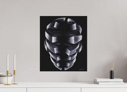 40 x 47 cm, Alu-Dibond mit Holzrahmen, schwarz Denken und Fühlen