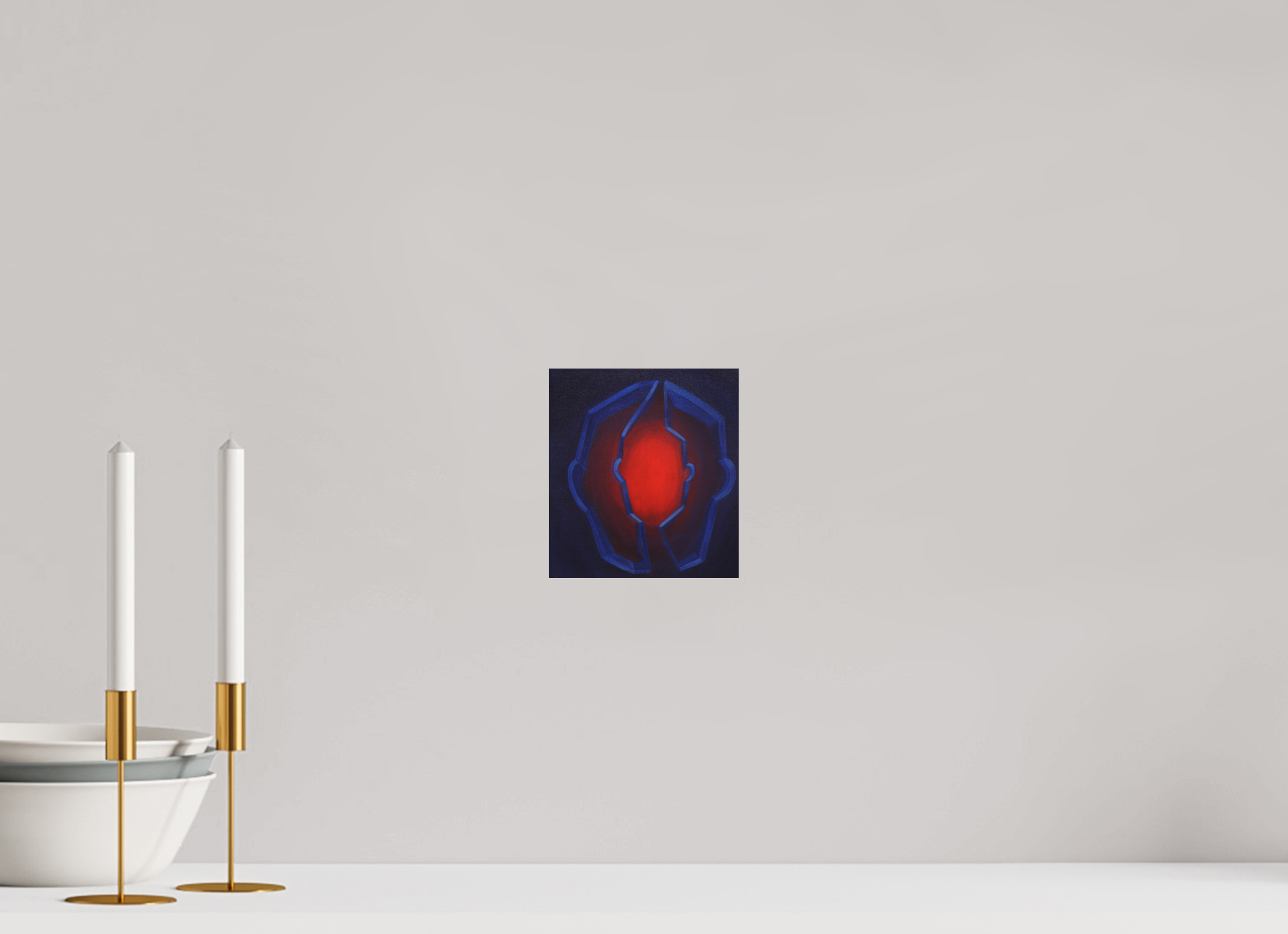 15 x 16,6 cm, Fine Art Print ohne Rahmen Selbst-Bild.  Innerer Kern