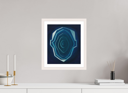 30 x 35,4 cm, Papier mit Holzrahmen, weiß Schichten des Selbst