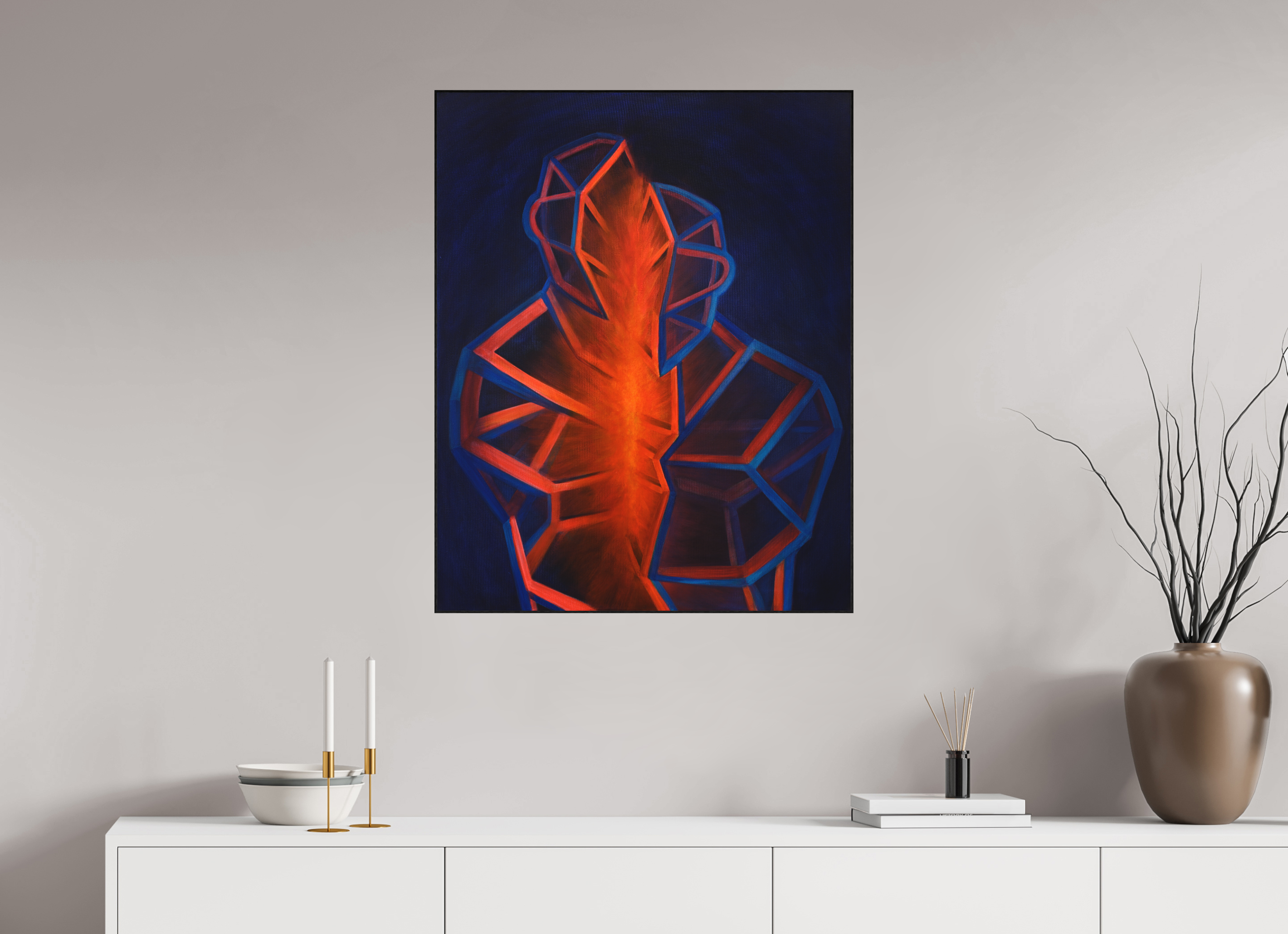 70 x 87,6 cm, Alu-Dibond mit Holzrahmen, schwarz Gemeinsame Mitte