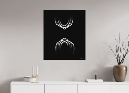 70 x 83,7 cm, Kunstdruck auf Alu-Dibond mit Holzrahmen, schwarz Selbstbegegnung