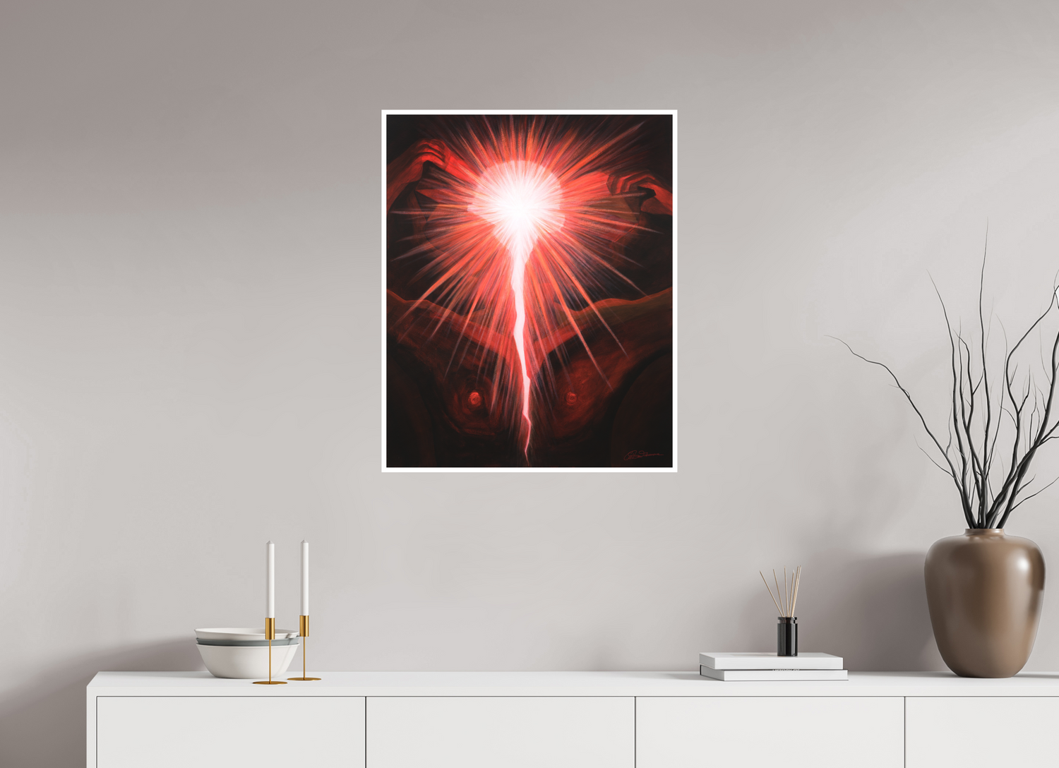 60 x 74 cm, Papier ohne Rahmen Lichtkörper – Der neue Mensch