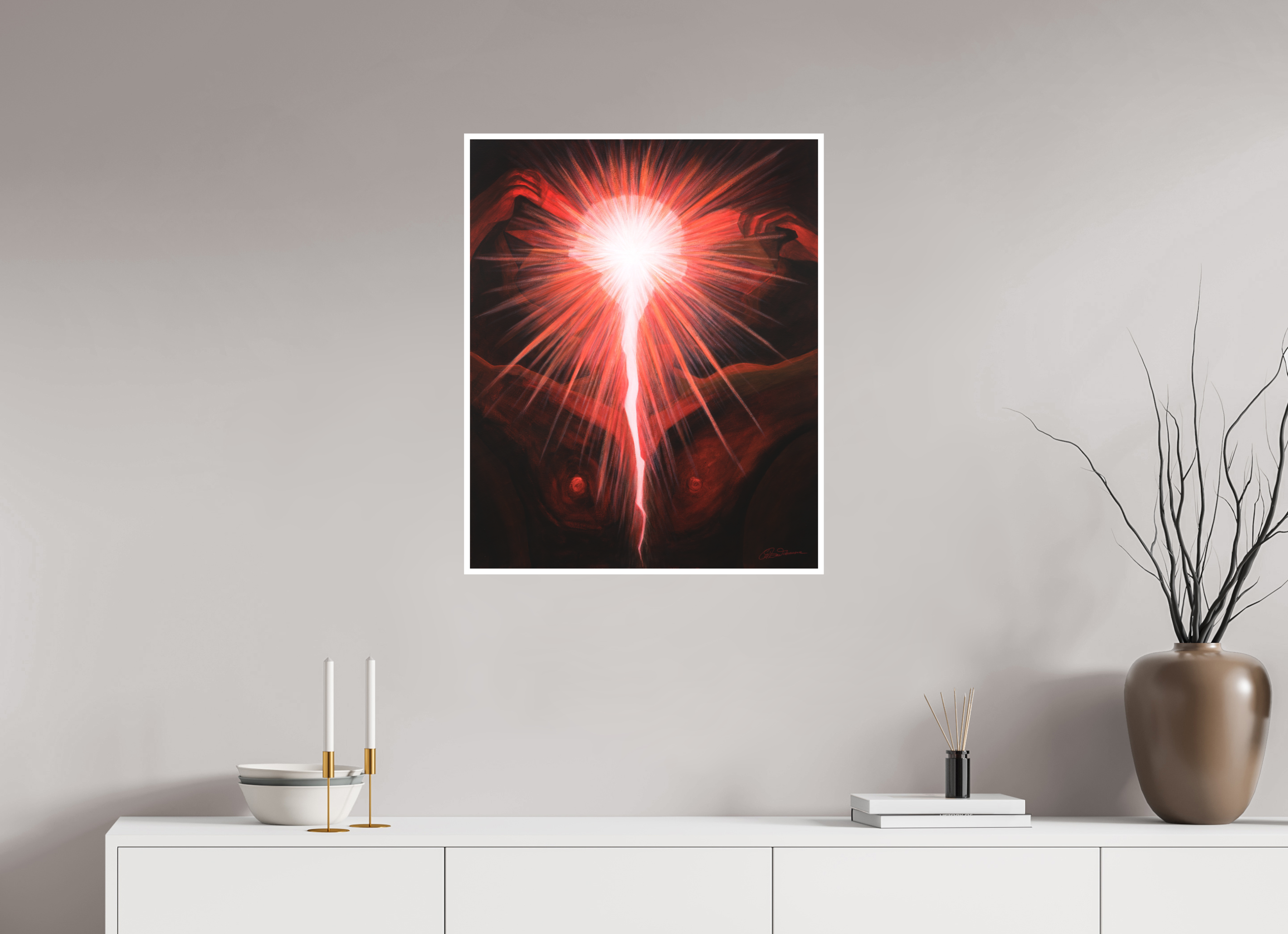 60 x 74 cm, Papier ohne Rahmen Lichtkörper – Der neue Mensch